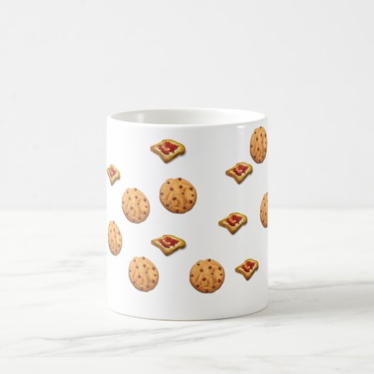 トーストおよびクッキー コーヒーマグカップ (中央)