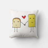 トーストおよびバター枕 クッション (正面)