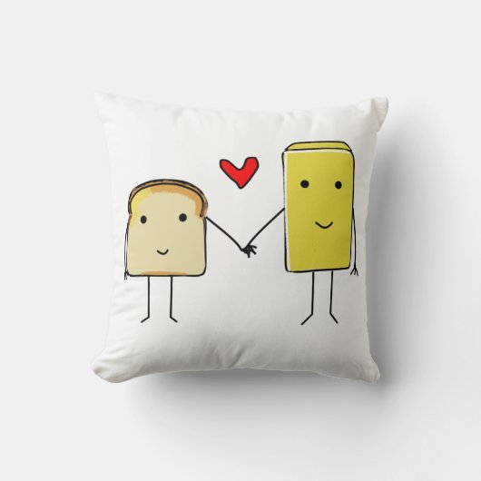 トーストおよびバター枕 クッション (正面)
