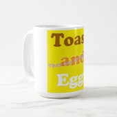 トーストおよび卵 コーヒーマグカップ (正面左)