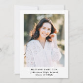 トーストお洒落写真卒業パーティーを開く 招待状 (裏面)