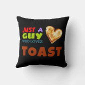 トーストが大好きな男だけ クッション (裏面)