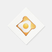 トーストで卵を揚げる スタンダードカクテルナプキン (角)