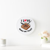 トーストで豆が大好き ラウンド壁時計 (ホーム)