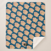 トーストとして暖かい – 2バター付きスライス – イニシャル シェルパブランケット (正面)