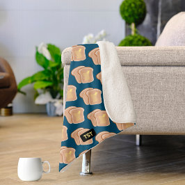 トーストとして暖かい – 2バター付きスライス – イニシャル シェルパブランケット
