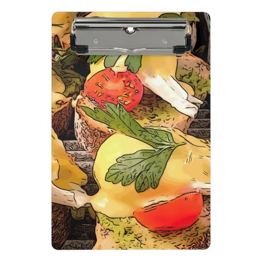 トーストにアボカドとポーチエッグ ミニクリップボード (正面)