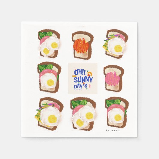 トーストのお供に スタンダードカクテルナプキン (正面)