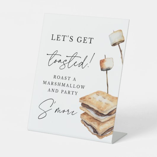 トーストのスモール結婚バーサインを得よう 台座サイン (正面)