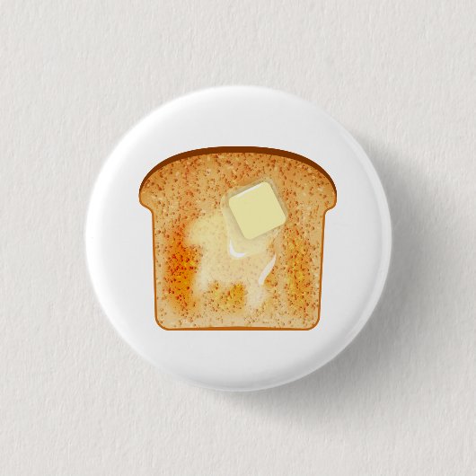 トーストのバター 缶バッジ (正面)