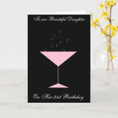 トーストの娘の第21バースデー・カード カード (黄色い花)