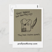 トーストの海賊に義足がありません ポストカード (正面/裏面)