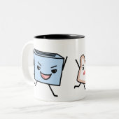 トーストの追跡のマグ ツートーンマグカップ (正面左)