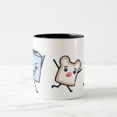 トーストの追跡のマグ ツートーンマグカップ (中央)
