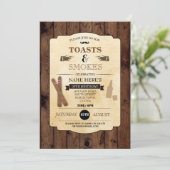 トーストは及び木製の誕生会第50の招待を煙らします 招待状 (スタンド正面)