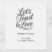 トーストを愛するタイポグラフィに – エレガントチャーム ワインラベル (シングルラベル)