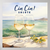 トーストイタリアンポスターCin!敬礼コースタルアート ポスター (正面)