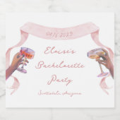 トーストエレガントー – かわいいカスタムバチェロレッテシャンパン スパークリングワインラベル (シングルラベル)