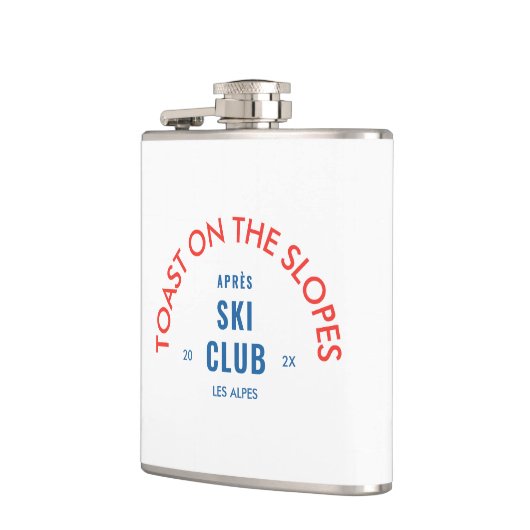 トーストオンザグレープスエールスキークラブレッド&ブルー フラスク (左)