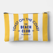 トーストオンザコーストザビーチクラブイエローストライプ アクセサリーポーチ (裏面)