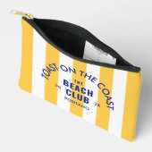 トーストオンザコーストザビーチクラブイエローストライプ アクセサリーポーチ (見開き)