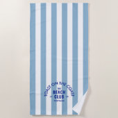 トーストオンザコーストザビーチクラブブルーストライプ ビーチタオル (正面)
