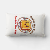 トーストサンドイッチピーナッツバター漫画ジャンプロープ ランバークッション (裏面)