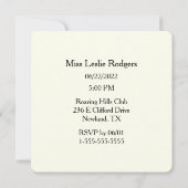 トーストザブライドバチェロレッテアイボリー 招待状 (裏面)