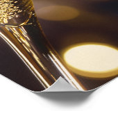 トーストシャンパンフルート、クローズアップ ポスター (角)