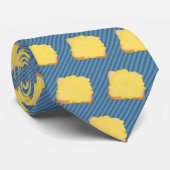 トーストスライス上のチーズ – カスタム背ストライプの景 ネクタイ (ロール)