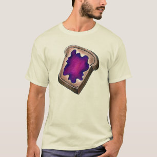 トーストスライス焼きパンぶどうジャムゼリー食品 Tシャツ