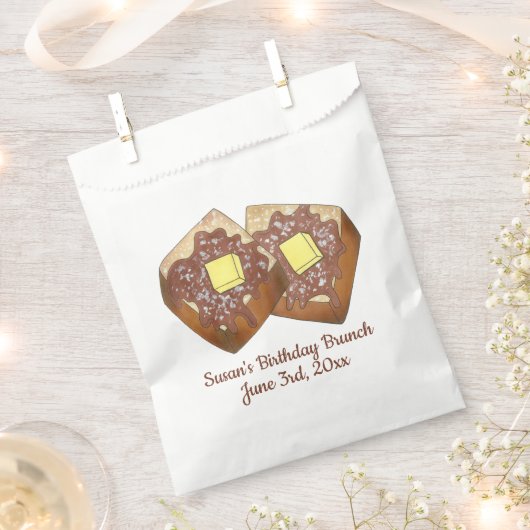 トーストバタフランスのーアンドシロップディナーブレックファーストフード フェイバーバッグ (クリップ留めされた状態)