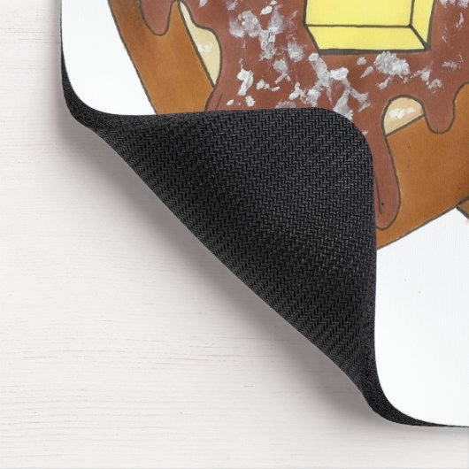 トーストバタフランスのーアンドシロップディナーブレックファーストフード マウスパッド (コーナー)