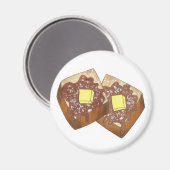 トーストバタフランスのーアンドシロップディナーブレックファーストフード マグネット (正面/裏面)