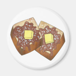 トーストバタフランスのーアンドシロップディナーブレックファーストフード マグネット