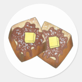 トーストバタフランスのーアンドシロップディナーブレックファーストフード ラウンドシール