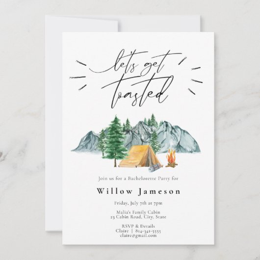 トーストバチェロレッテキャンプ 招待状 (正面)