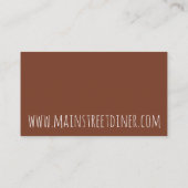 トーストフランスの調理師カテラーダイナーレストラングルメ 名刺 (裏面)