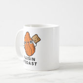 トーストフードパおもしろいンをレーズンする コーヒーマグカップ (正面左)