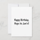 トーストブルーハッピーバースデーグリーティングカード サンキューカード (裏面)