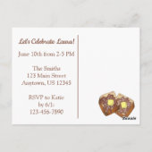 トーストブレックフフランスのァーストブランチパーティの招待状 ポストカード (裏面)