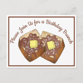 トーストブレックフフランスのァーストブランチパーティの招待状 ポストカード