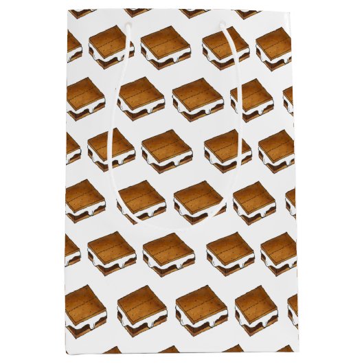 トーストマーシュマロキャンプキャンプファイヤーズモーレススモール ミディアムペーパーバッグ (正面)