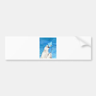 トーストマーシュマロ付きホッキョクグマ バンパーステッカー
