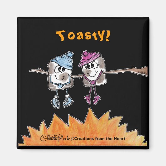 トーストマーシュマロ マグネット (正面)