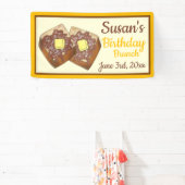 トーストメープルシロップフランスの誕生日ブレックファーストブランチ 横断幕 (インサイチュ)