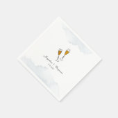 トーストモダンスクリプ結婚ト紙 スタンダードカクテルナプキン (角)