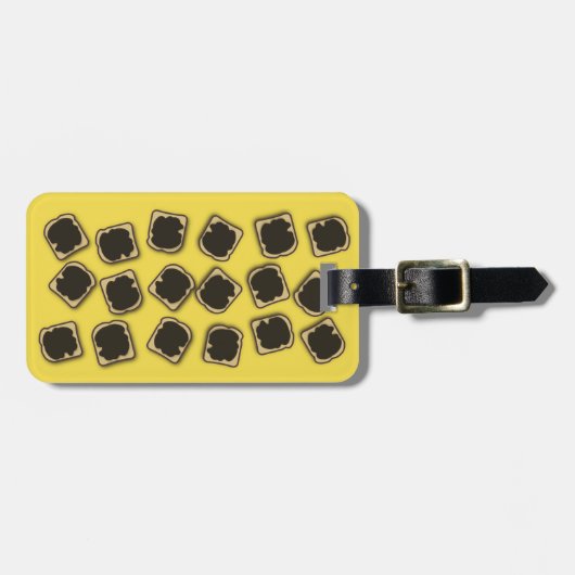 トースト上のオーストラリア酵母エキス ラゲッジタグ (正面横)