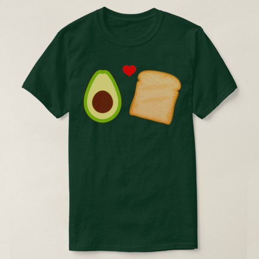 トースト愛にアボカド Tシャツ (デザイン正面)