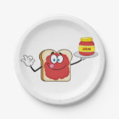 トースト時のジャム ペーパープレート (正面)